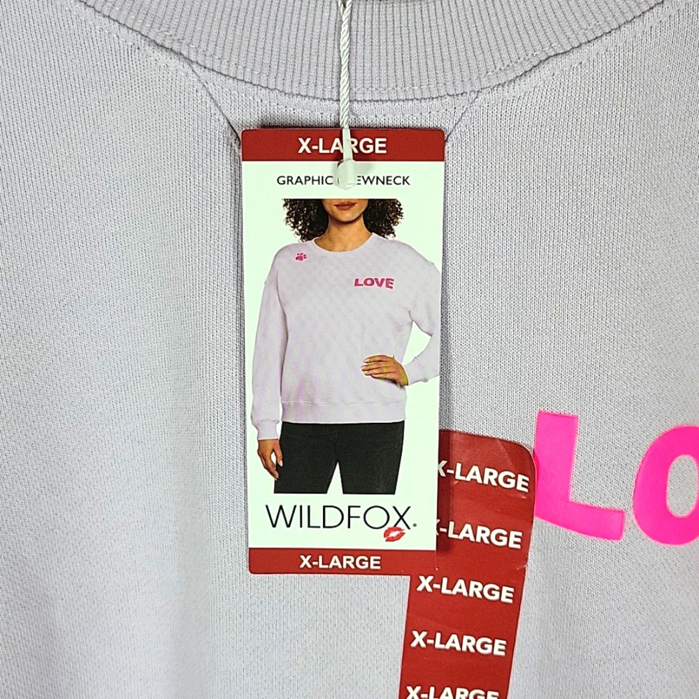 Wildfox Dogs Love Me Lilac Purple Sweatshirt Size XL NWT - Picture 4 of 6
